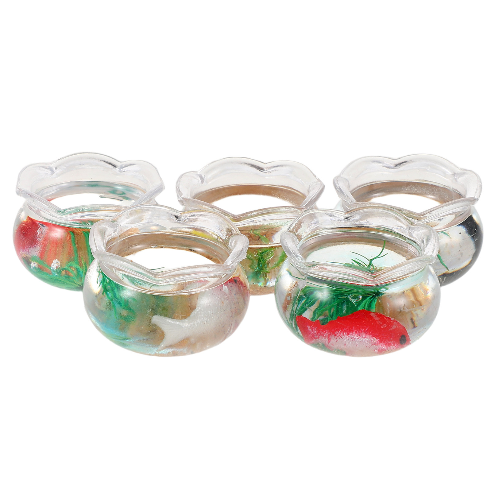 Aquarium Plants - 5Pcs Mini Fish Aquarium Realistic Koi