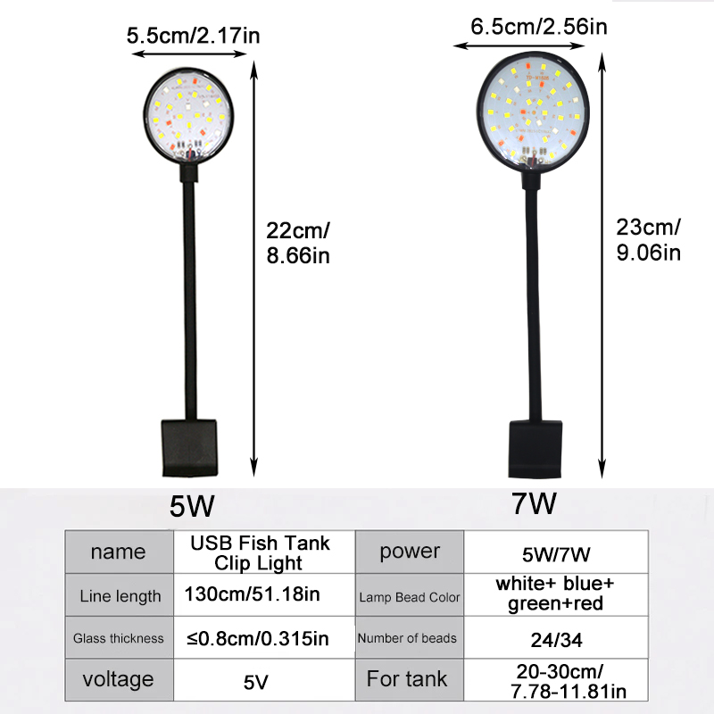 USB Aquarium LED Lamp Fish Tan - Aquarium Plant Light recension och pris