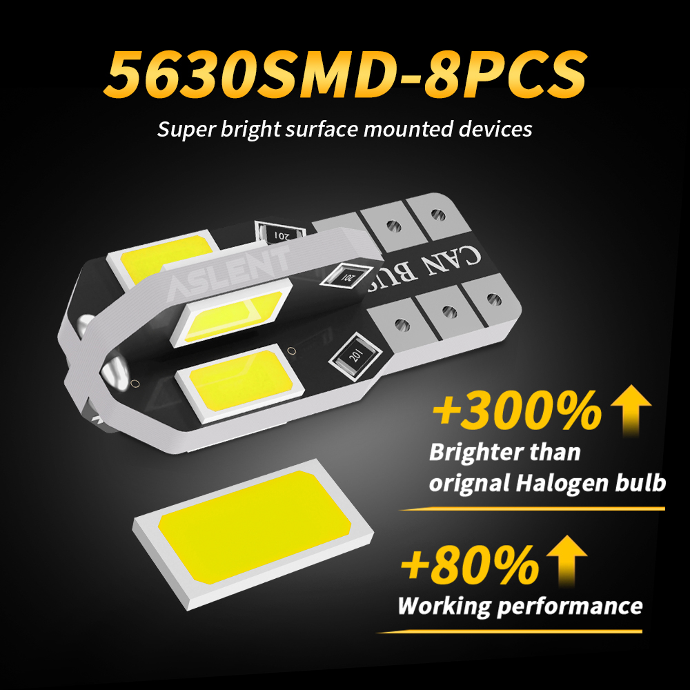 10x W5W T10 LED CANBUS No Erro - Ludwigia Super Red recension och pris