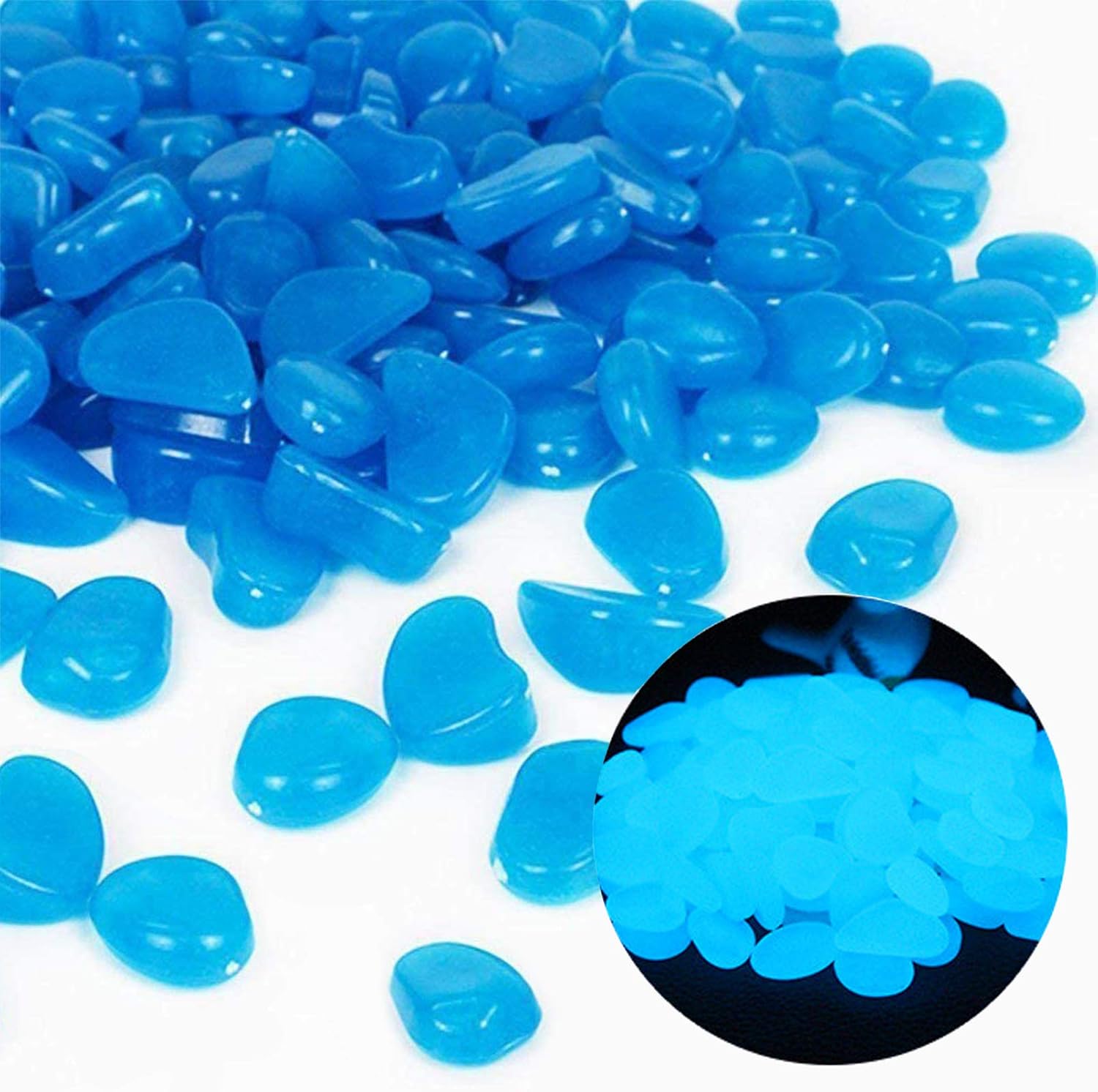 Fish Tank Rocks Glow Blue Pebb - Aquarium Planted Fish Tank recension och pris