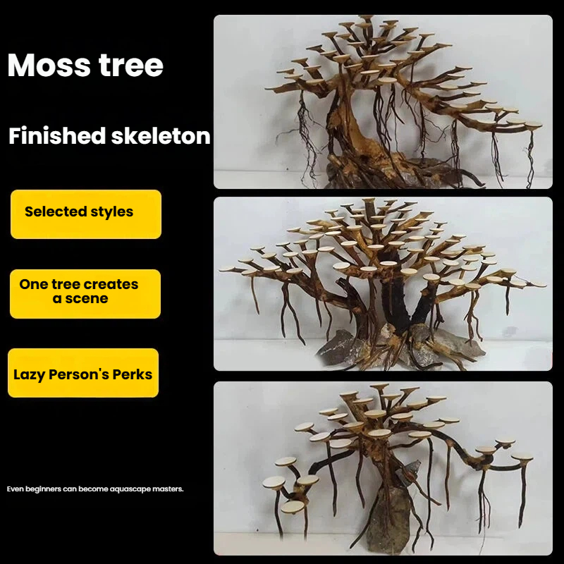 Aquarium Landscaping Moss Tree - Aquarium Plant Roots recension och pris