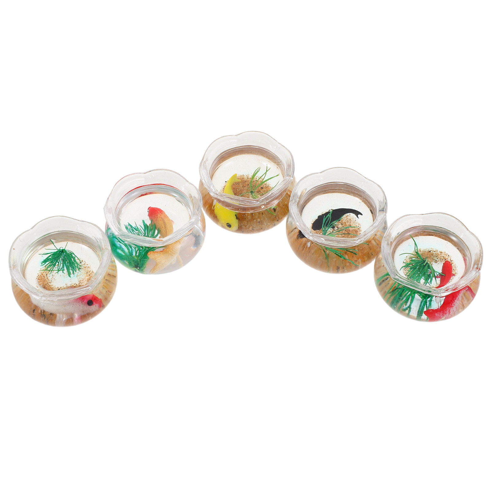 5Pcs Mini Fish Bowl Realistic  - Aquarium Plants recension och pris